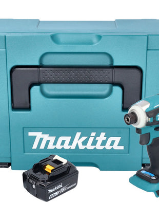 Makita DTD 172 G1J Clé à choc sans fil 18 V 180 Nm 1/4'' Brushless + 1x batterie 6,0 Ah + Makpac - sans chargeur