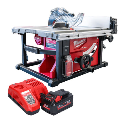 Sierra de mesa a batería Milwaukee M18 FTS210-801B 18 V 210 mm sin escobillas + 1x batería 8,0 Ah + cargador