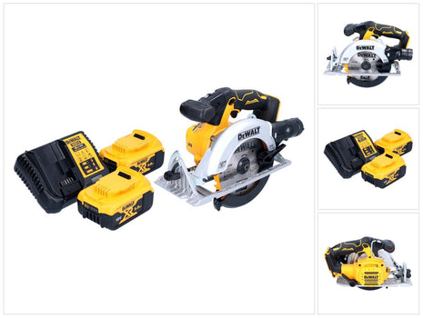 DeWalt DCS 565 P2 Sega circolare a batteria 18 V 165 mm brushless + 2x batteria 5,0 Ah + caricabatteria