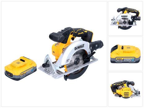 Akumulatorowa pilarka tarczowa DeWalt DCS 565 N 18 V 165 mm bezszczotkowa + 1x akumulator Powerstack 5,0 Ah - bez ładowarki