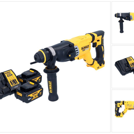 Martillo combinado a batería DeWalt DCH 263 M2 18 V 3 J SDS Plus Brushless + 2x baterías 4,0 Ah + cargador