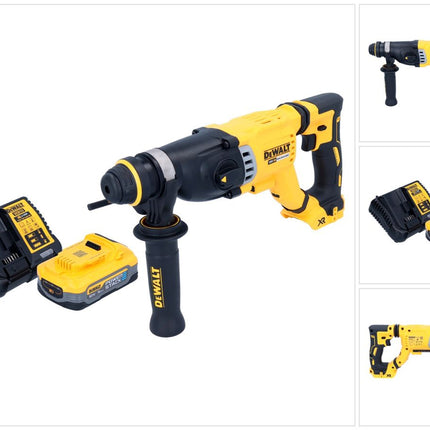 Martillo combinado a batería DeWalt DCH 263 H1 18 V 3 J SDS Plus Brushless + 1x batería Powerstack 5,0 Ah + cargador