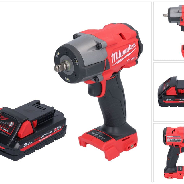 Milwaukee M18 FMTIW2F38-301 Llave de impacto sin cable 18 V 745 Nm 3/8" sin escobillas + 1x batería recargable 3.0 Ah - sin cargador