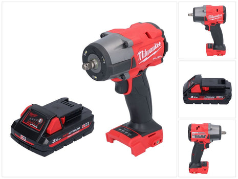 Milwaukee M18 FMTIW2F38-301 llave de impacto inalámbrica 18 V 745 Nm 3/8" sin escobillas + 1x batería 3,0 Ah - sin cargador