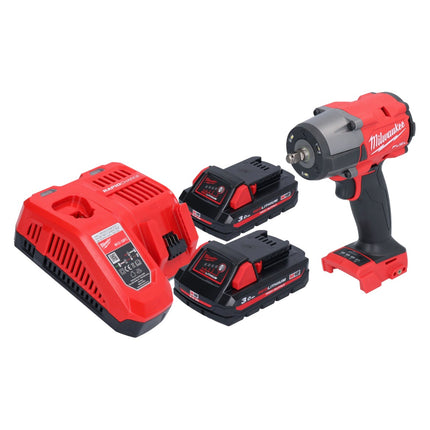 Milwaukee M18 FMTIW2F38-302 Cordless impact wrench 18 V 745 Nm 3/8" brushless + 2x rechargeable battery 3.0 Ah + charger