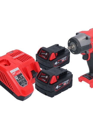 Llave de impacto a batería Milwaukee M18 FMTIW2F38-402 18 V 745 Nm 3/8" sin escobillas + 2x batería 4,0 Ah + cargador