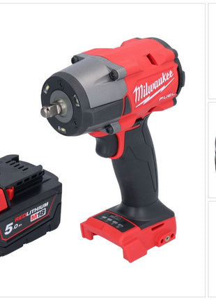 Milwaukee M18 FMTIW2F38-501 llave de impacto inalámbrica 18 V 745 Nm 3/8" sin escobillas + 1x batería 5,0 Ah - sin cargador