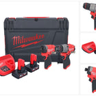 Milwaukee M12 FPP2A2-402X combo set (4933480587) Taladro de impacto a batería M12 FPD2 45 Nm + atornillador de impacto a batería M12 FID2 170 Nm 1/4