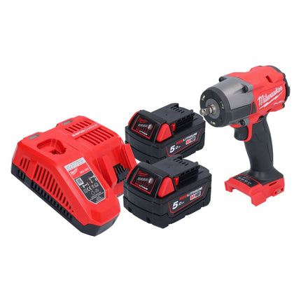 Milwaukee M18 FMTIW2F38-502 Llave de impacto sin cable 18 V 745 Nm 3/8" sin escobillas + 2x batería recargable 5.0 Ah + cargador