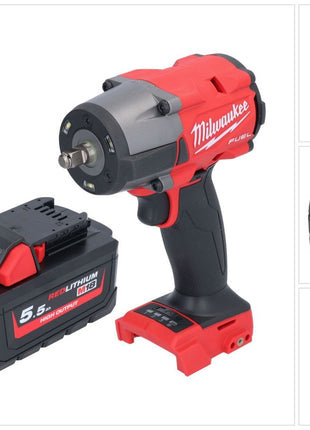 Milwaukee M18 FMTIW2F38-551 llave de impacto inalámbrica 18 V 745 Nm 3/8" sin escobillas + 1x batería 5,5 Ah - sin cargador