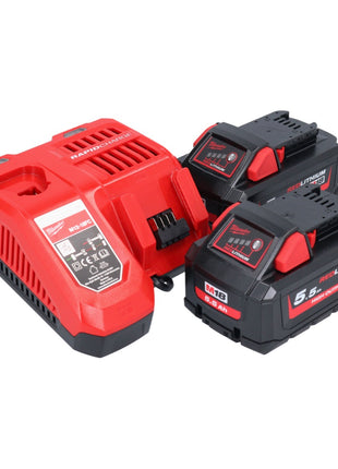 Milwaukee M18 FMTIW2F38-552 Cordless impact wrench 18 V 745 Nm 3/8" brushless + 2x rechargeable battery 5.5 Ah + charger