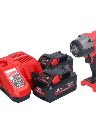 Milwaukee M18 FMTIW2F38-802 llave de impacto inalámbrica 18 V 745 Nm 3/8" sin escobillas + 2x batería 8,0 Ah + cargador