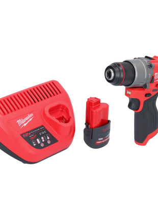 Taladro percutor inalámbrico Milwaukee M12 FPD2-251 12 V 45 Nm sin escobillas + 1x batería 2,5 Ah + cargador