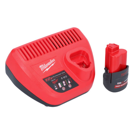 Milwaukee M12 FPD2-251 akumulatorowa wiertarka udarowa 12 V 45 Nm bezszczotkowa + 1x akumulator 2,5 Ah + ładowarka