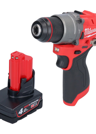 Milwaukee M12 FPD2-401 Perceuse-visseuse à percussion sans fil 12 V 45 Nm Brushless + 1x batterie 4,0 Ah - sans chargeur