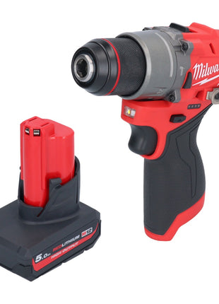 Milwaukee M12 FPD2-501 Perceuse-visseuse à percussion sans fil 12 V 45 Nm Brushless + 1x batterie 5,0 Ah - sans chargeur