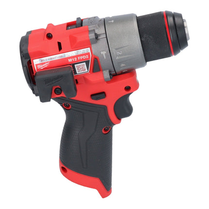 Milwaukee M12 FPD2-502 akumulatorowa wiertarka udarowa 12 V 45 Nm bezszczotkowa + 2x akumulator 5,0 Ah + ładowarka