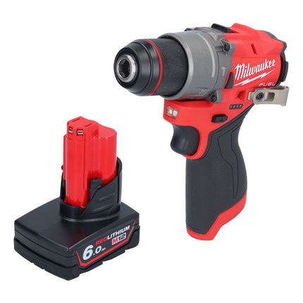 Taladro percutor inalámbrico Milwaukee M12 FPD2-601 12 V 45 Nm sin escobillas + 1x batería 6,0 Ah - sin cargador