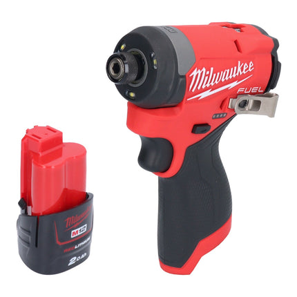 Milwaukee M12 FID2-201 Clé à choc sans fil 12 V 170 Nm 1/4" Brushless + 1x batterie 2,0 Ah - sans chargeur