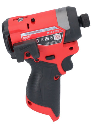 Llave de impacto a batería Milwaukee M12 FID2-201 12 V 170 Nm 1/4" sin escobillas + 1x batería 2,0 Ah - sin cargador