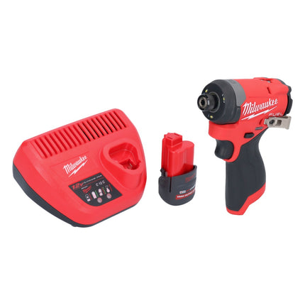 Llave de impacto a batería Milwaukee M12 FID2-251 12 V 170 Nm 1/4" sin escobillas + 1x batería 2,5 Ah + cargador