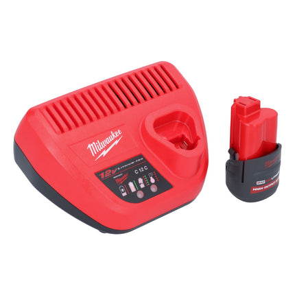 Llave de impacto a batería Milwaukee M12 FID2-251 12 V 170 Nm 1/4" sin escobillas + 1x batería 2,5 Ah + cargador