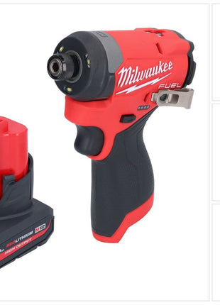 Llave de impacto inalámbrica Milwaukee M12 FID2-501 12 V 170 Nm 1/4" sin escobillas + 1x batería 5,0 Ah - sin cargador