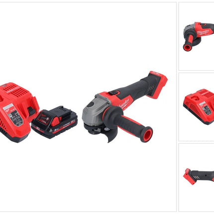 Milwaukee M18 FSAG115X-301 cordless angle grinder 18 V 115 mm brushless + 1x rechargeable battery 3.0 Ah + charger