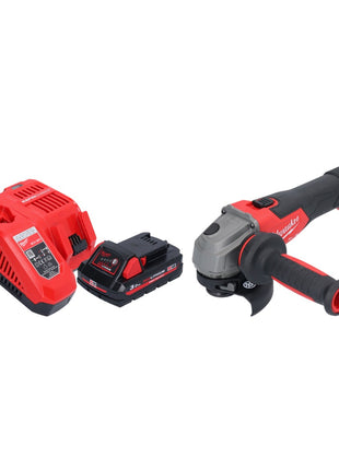 Meuleuse d'angle sur batterie Milwaukee M18 FSAG115X-301 18 V 115 mm sans balais + 1x batterie 3,0 Ah + chargeur