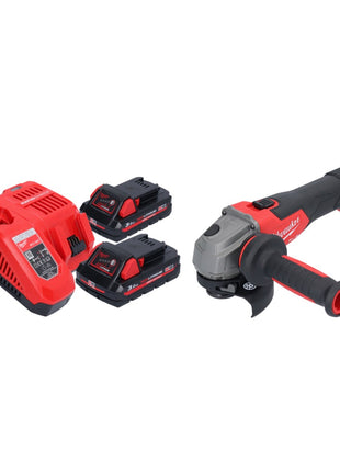 Amoladora angular a batería Milwaukee M18 FSAG115X-302 18 V 115 mm sin escobillas + 2x baterías 3,0 Ah + cargador