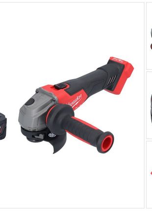 Amoladora angular a batería Milwaukee M18 FSAG115X-501 18 V 115 mm sin escobillas + 1x batería 5,0 Ah - sin cargador