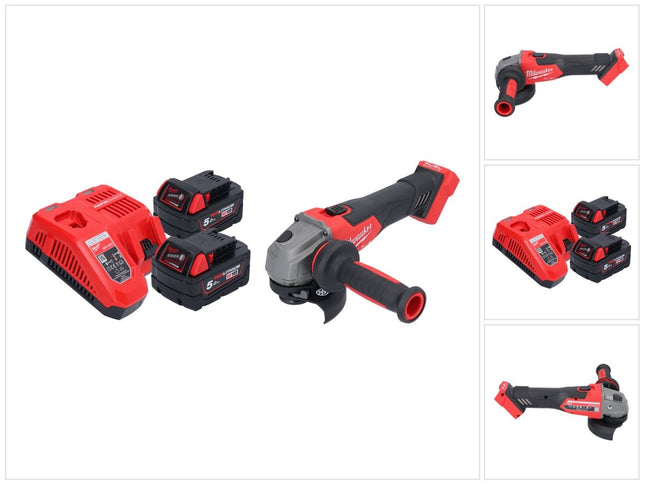 Milwaukee M18 FSAG115X-502 Cordless angle grinder 18 V 115 mm brushless + 2x battery 5.0 Ah + charger