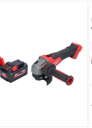 Amoladora angular a batería Milwaukee M18 FSAG115X-551 18 V 115 mm sin escobillas + 1x batería 5,5 Ah + cargador