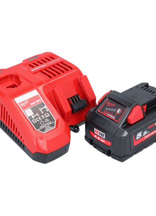 Meuleuse d'angle sur batterie Milwaukee M18 FSAG115X-551 18 V 115 mm sans balais + 1x batterie 5,5 Ah + chargeur