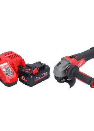 Amoladora angular a batería Milwaukee M18 FSAG115X-801 18 V 115 mm sin escobillas + 1x batería 8,0 Ah + cargador