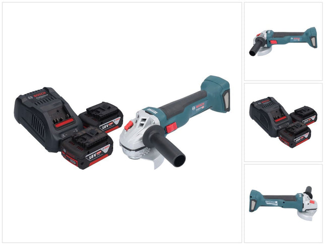 Bosch GWS 18V-10 Professional Meuleuse angulaire sans fil 18 V 115 mm Brushless + 2x batterie 5,0 Ah + chargeur