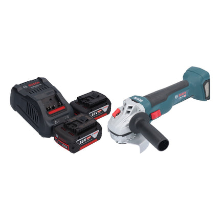 Bosch GWS 18V-10 Amoladora angular profesional sin cable 18 V 115 mm sin escobillas + 2x acumulador 5,0 Ah + cargador