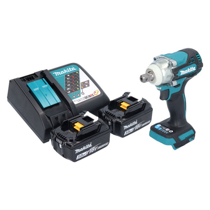 Makita DTW 301 RF cordless impact wrench 18 V 330 Nm 1/2" brushless + 2x rechargeable battery 3.0 Ah + charger