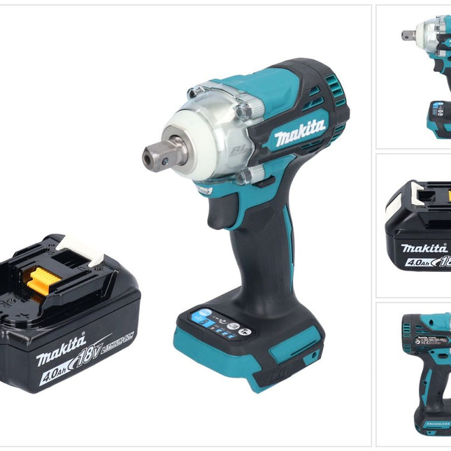 Makita DTW 301 M1 cordless impact wrench 18 V 330 Nm 1/2" brushless + 1x rechargeable battery 4.0 Ah - without charger