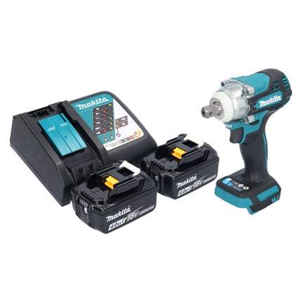 Makita DTW 301 RM cordless impact wrench 18 V 330 Nm 1/2" brushless + 2x rechargeable battery 4.0 Ah + charger