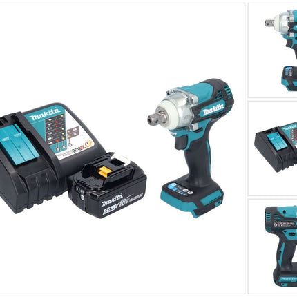 Makita DTW 301 RT1 cordless impact wrench 18 V 330 Nm 1/2" brushless + 1x rechargeable battery 5.0 Ah + charger