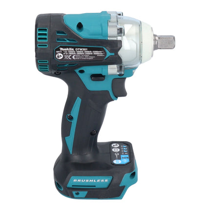 Makita DTW 301 RG1 cordless impact wrench 18 V 330 Nm 1/2" brushless + 1x rechargeable battery 6.0 Ah + charger