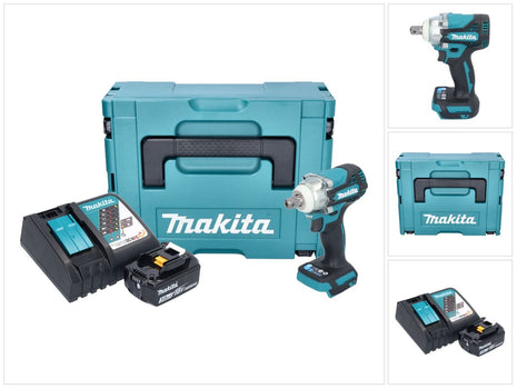 Makita DTW 301 RF1J Atornillador de impacto inalámbrico 18 V 330 Nm 1/2" sin escobillas + 1x batería 3,0 Ah + cargador + Makpac