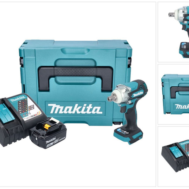 Makita DTW 301 RM1J cordless impact wrench 18 V 330 Nm 1/2" brushless + 1x rechargeable battery 4.0 Ah + charger + Makpac