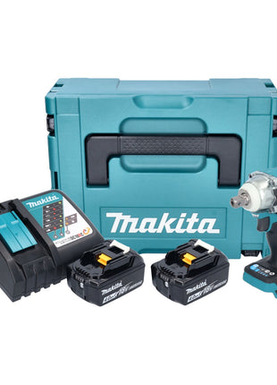 Makita DTW 301 RMJ Atornillador de impacto inalámbrico 18 V 330 Nm 1/2" sin escobillas + 2x batería 4,0 Ah + cargador + Makpac