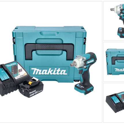Makita DTW 301 RT1J cordless impact wrench 18 V 330 Nm 1/2" brushless + 1x rechargeable battery 5.0 Ah + charger + Makpac