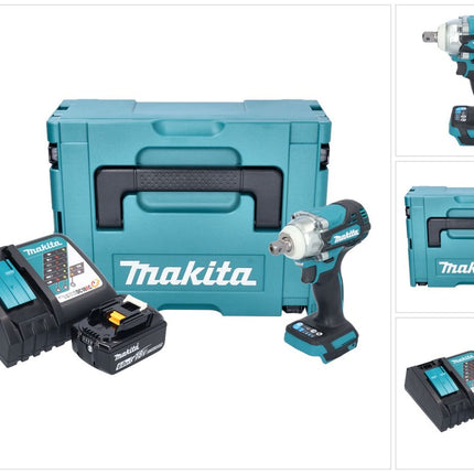 Makita DTW 301 RG1J cordless impact wrench 18 V 330 Nm 1/2" brushless + 1x rechargeable battery 6.0 Ah + charger + Makpac