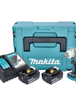 Makita DTW 301 RGJ Clé à choc sans fil 18 V 330 Nm 1/2'' Brushless + 2x batterie 6,0 Ah + chargeur + Makpac