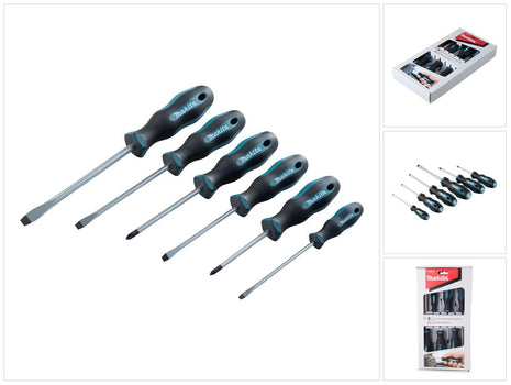 Makita E-10512 Schraubendreher Set 6 tlg. SL4 / SL5,5 / SL6,5 / SL8 / PZ1 / PZ2