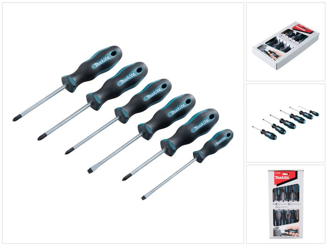Makita E-10528 Screwdriver Set, 6 pcs. SL4 / SL5.5 / PH1 / PH2 / PZ1 / PZ2